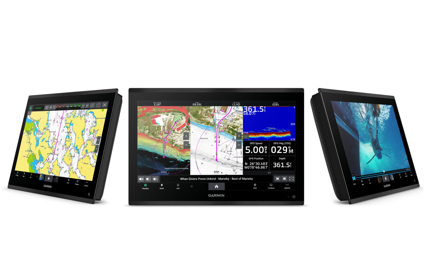 Picture of GPSMAP 9000 chartplotters by Garmin.