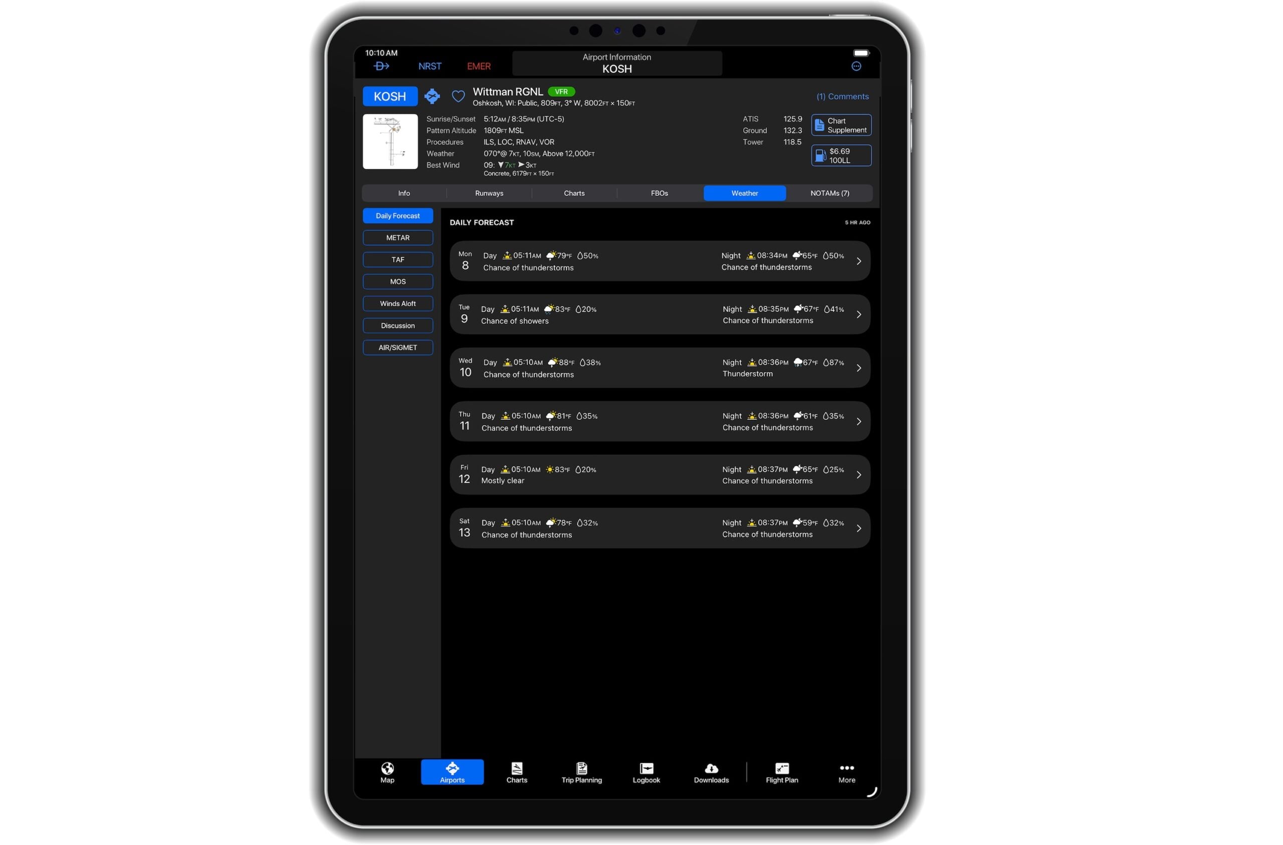 Garmin adds Daily Weather and other features to Garmin Pilot app